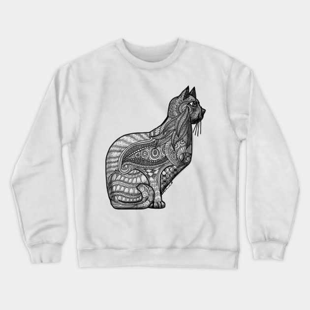 Tangled Zen Cat Crewneck Sweatshirt by N8k99